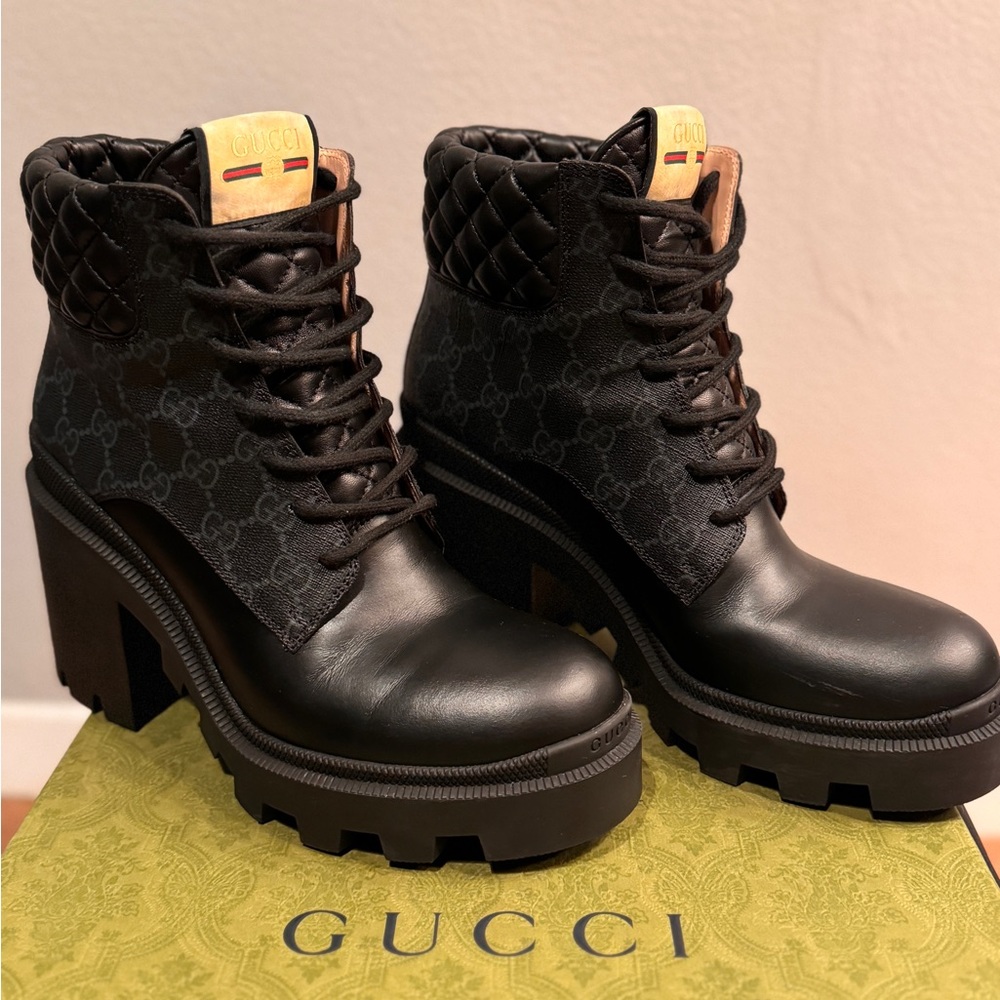 Gucci
Women's GG Platform High Block Heel Ankle Boots